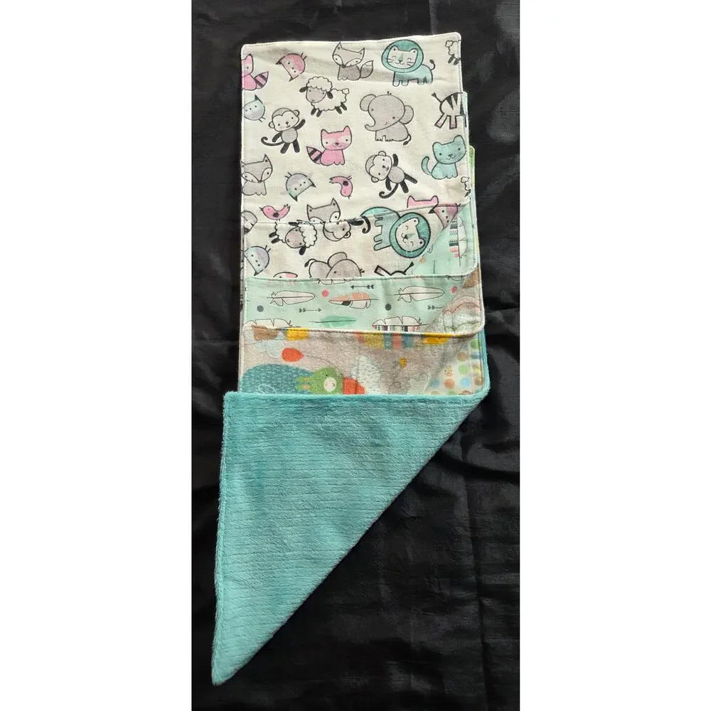 Handmade Baby Burp Cloths Lot of 4